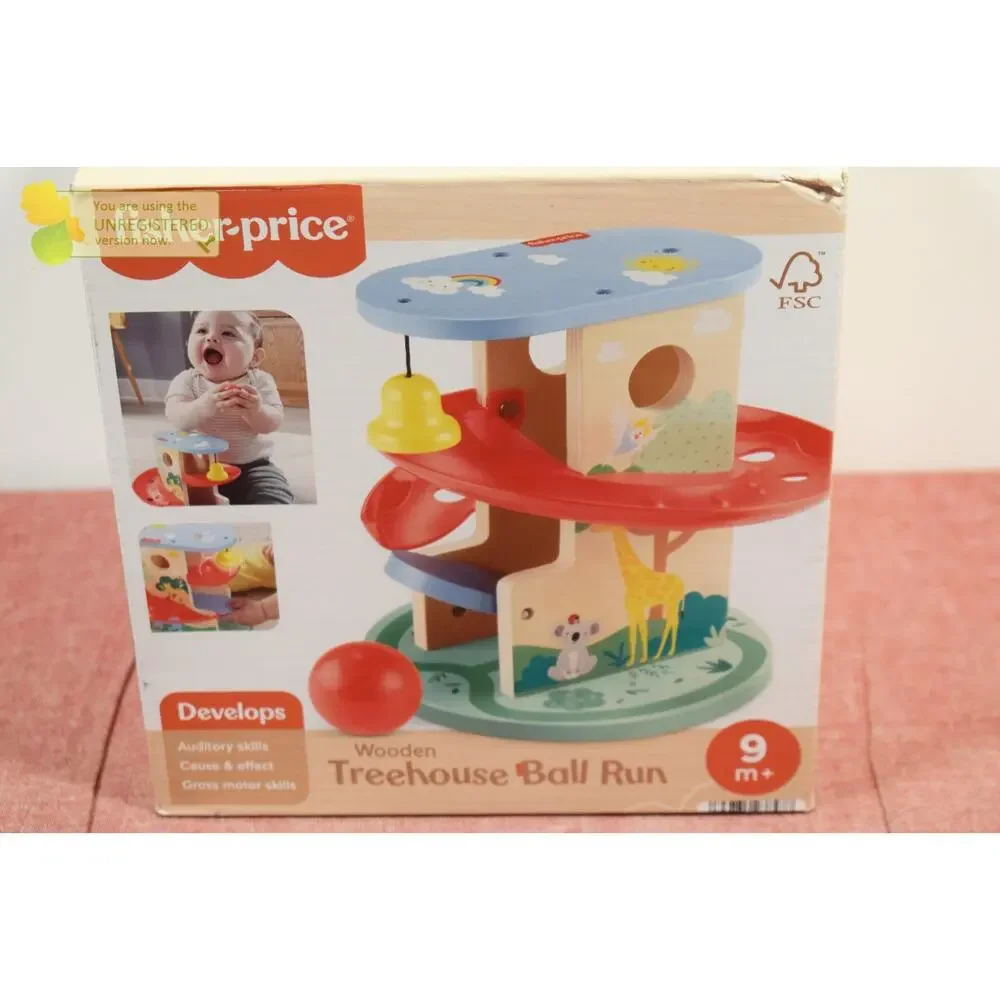 Fisher-Price Wooden Treehouse Ball Run Baby & Toddler Toy (Incomplete)
